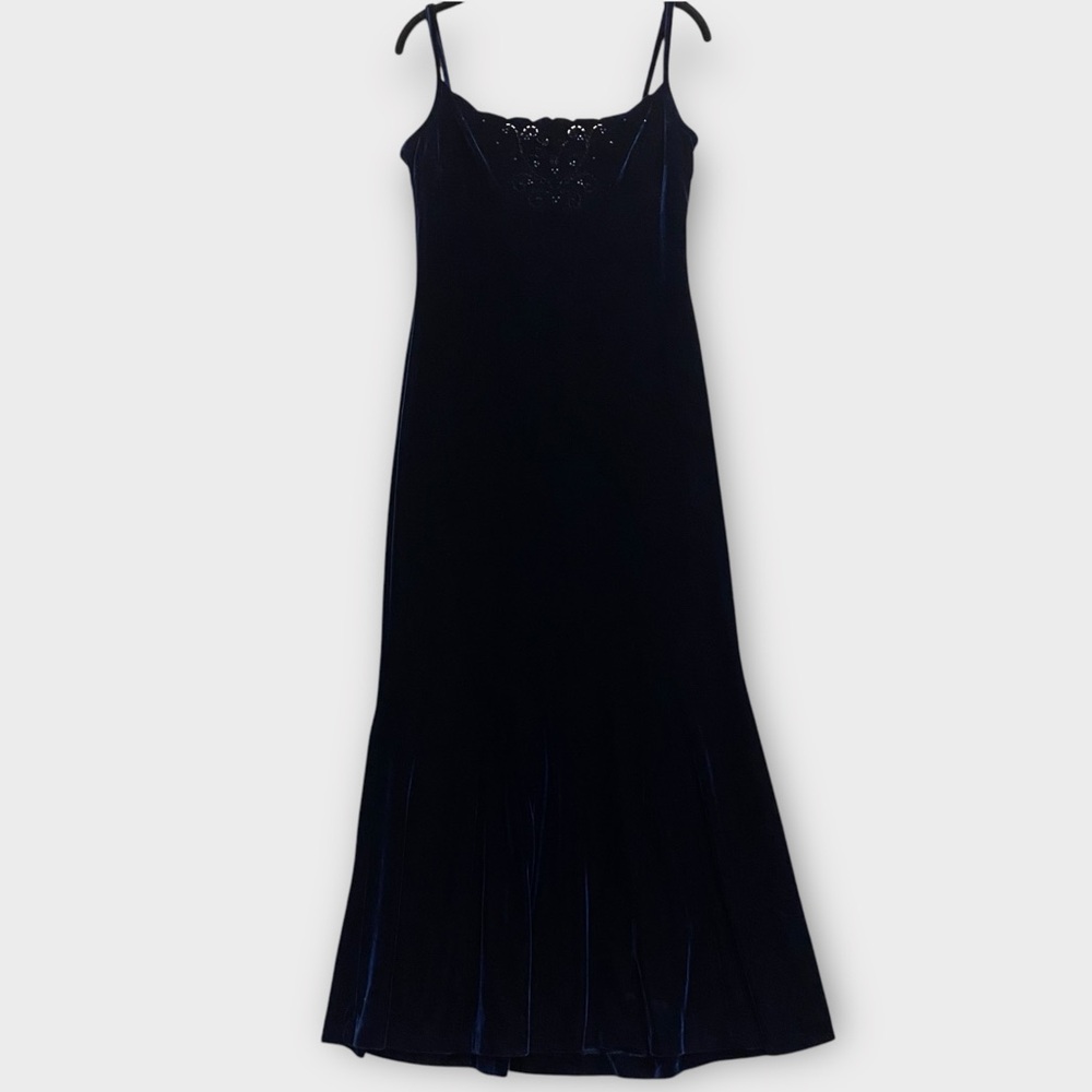 Vintage Scott McClintock Women’s Dress Size 10 Petite Velvet Y2K Millennium 2000